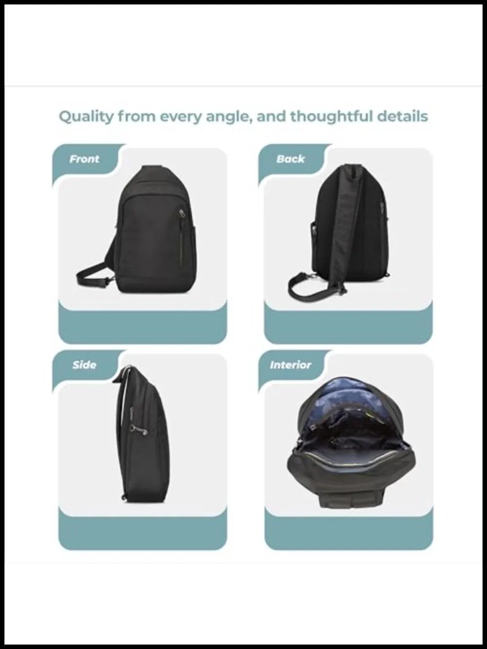 Anti-Theft Urban Sling Bag with RFID Blocking for iPad